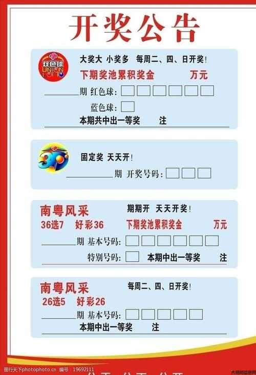 【福彩知识知多少】开奖信息公告必须包括五项内容 第2张