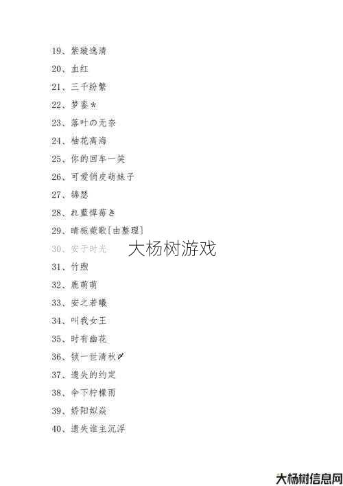 “传世游戏：女性角色网名精选集” 第2张