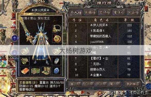 顶级玩家详解:传奇法师的衣服掉落位置介绍