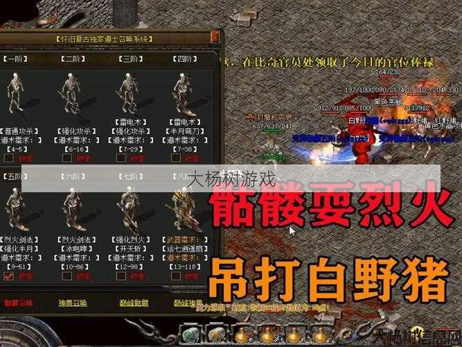 传奇私服道士提升骷髅技巧攻略