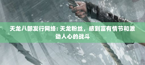 天龙八部发行网络: 天龙粉丝，感到富有情节和激动人心的战斗 第2张