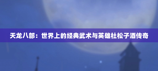 天龙八部：世界上的经典武术与英雄杜松子酒传奇