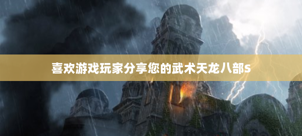 喜欢游戏玩家分享您的武术天龙八部S 第1张