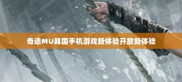 奇迹MU韩国手机游戏新体验开放新体验 第3张