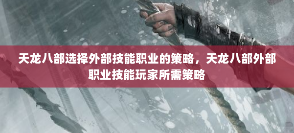 天龙八部选择外部技能职业的策略,天龙八部外部职业技能玩家所需策略 第1张 天龙八部选择外部技能职业的策略,天龙八部外部职业技能玩家所需策略 第1张