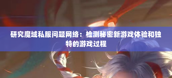 研究魔域私服问题网络：检测秘密新游戏体验和独特的游戏过程 第2张