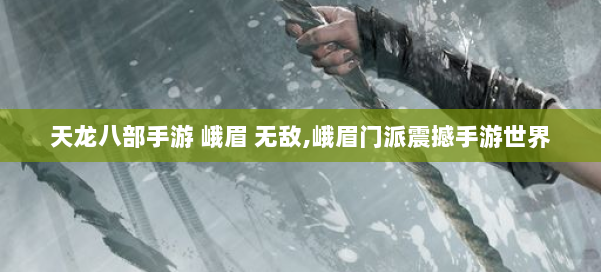 天龙八部手游 峨眉 无敌,峨眉门派震撼手游世界 第1张