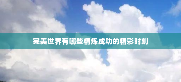 完美世界有哪些精炼成功的精彩时刻 第2张