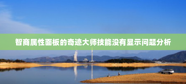 智商属性面板的奇迹大师技能没有显示问题分析 第2张