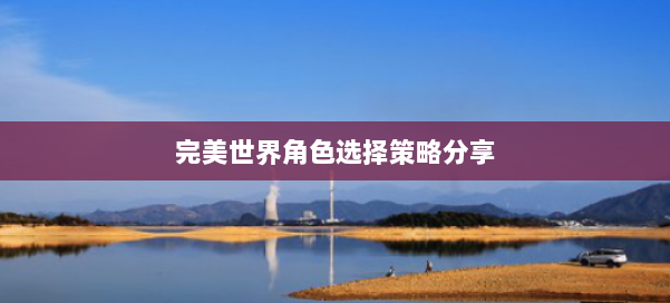 完美世界角色选择策略分享 第1张