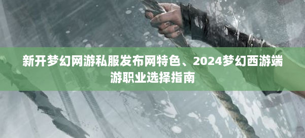新开梦幻网游私服发布网特色、2024梦幻西游端游职业选择指南 第3张