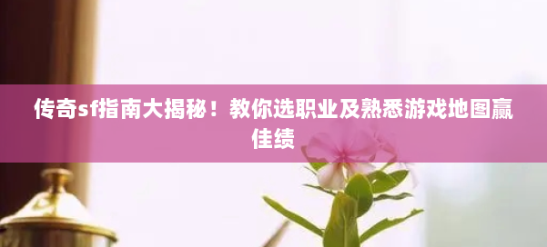 传奇sf指南大揭秘!教你选职业及熟悉游戏地图赢佳绩 第3张 传奇sf指南大揭秘!教你选职业及熟悉游戏地图赢佳绩 第3张