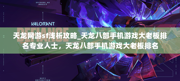 天龙网游sf浅析攻略_天龙八部手机游戏大老板排名专业人士，天龙八部手机游戏大老板排名 第2张