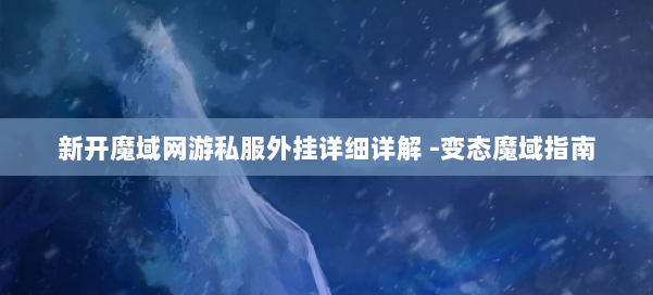 新开魔域网游私服外挂详细详解 -变态魔域指南 第2张