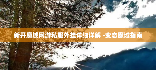 新开魔域网游私服外挂详细详解 -变态魔域指南 第3张