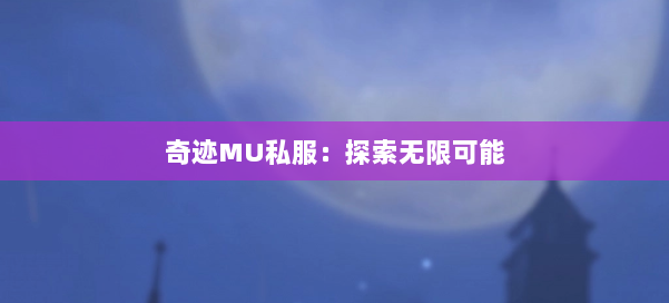 奇迹MU私服：探索无限可能 第1张