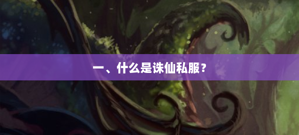 一、什么是诛仙私服？ 第1张