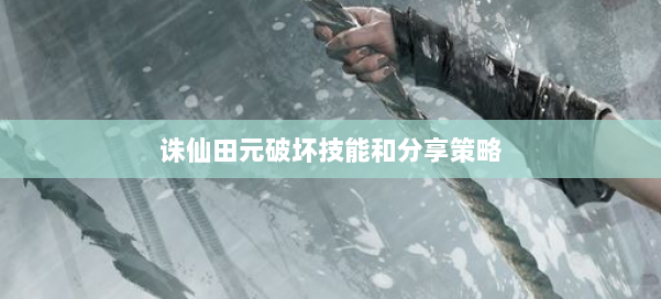 诛仙田元破坏技能和分享策略 第2张 诛仙田元破坏技能和分享策略 第2张