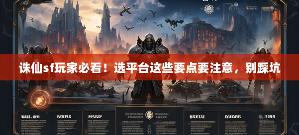 诛仙sf玩家必看!选平台这些要点要注意,别踩坑