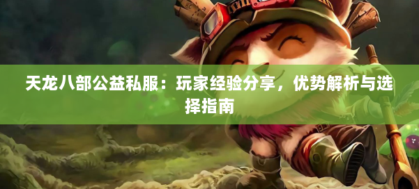 天龙八部公益私服：玩家经验分享，优势解析与选择指南 第1张