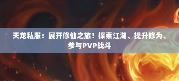 天龙私服：展开修仙之旅！探索江湖、提升修为、参与PVP战斗 第1张