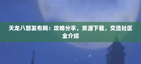 天龙八部发布网：攻略分享，资源下载，交流社区全介绍 第1张