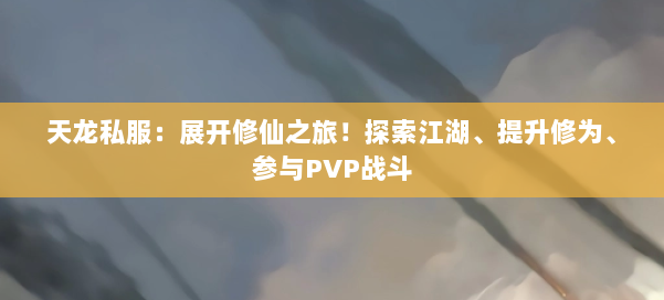 天龙私服：展开修仙之旅！探索江湖、提升修为、参与PVP战斗 第1张