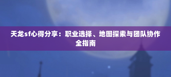 天龙sf心得分享：职业选择、地图探索与团队协作全指南 第1张