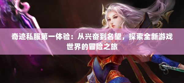 奇迹私服第一体验:从兴奋到名望,探索全新游戏世界的冒险之旅