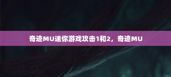 奇迹MU迷你游戏攻击1和2，奇迹MU 第2张