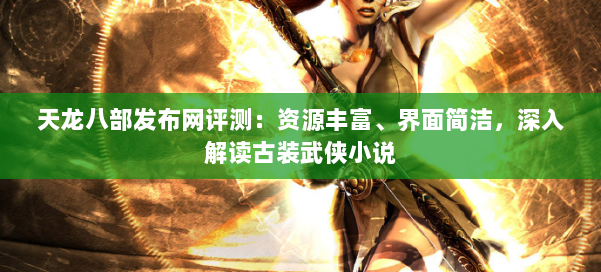 天龙八部发布网评测：资源丰富、界面简洁，深入解读古装武侠小说 第2张