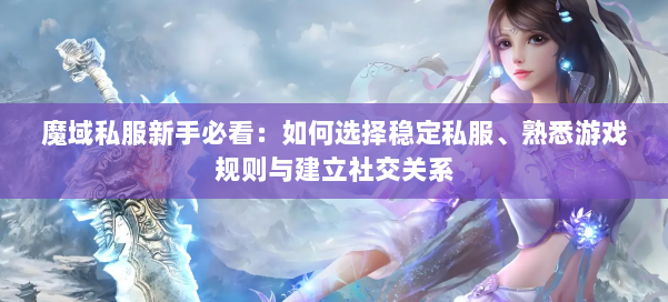 魔域私服新手必看：如何选择稳定私服、熟悉游戏规则与建立社交关系 第3张