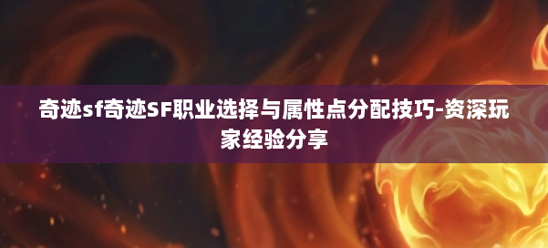 奇迹sf奇迹SF职业选择与属性点分配技巧-资深玩家经验分享 第1张
