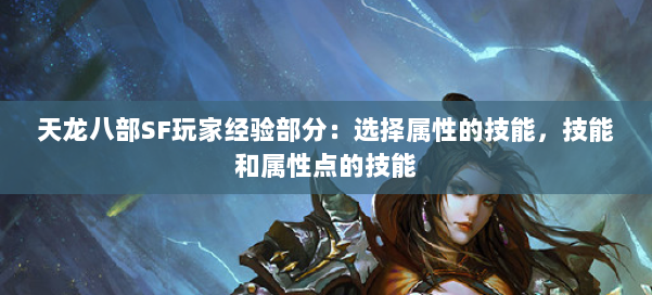 天龙八部SF玩家经验部分：选择属性的技能，技能和属性点的技能