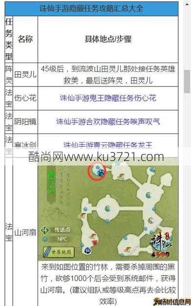 诛仙57个隐藏任务大全图解下载,重磅 诛仙57个隐藏任务详细攻略大全！ 第1张