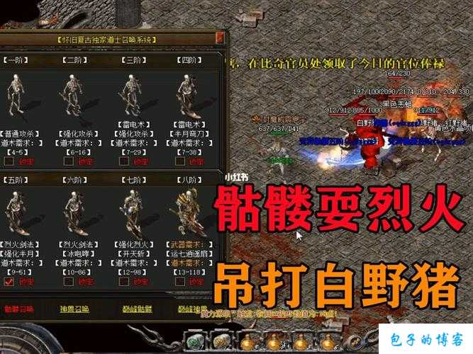 传奇道士带骷髅级数攻略