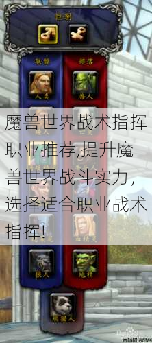 魔兽世界战术指挥职业推荐,提升魔兽世界战斗实力，选择适合职业战术指挥! 第1张