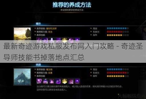 最新奇迹游戏私服发布网入门攻略 - 奇迹圣导师技能书掉落地点汇总 第1张