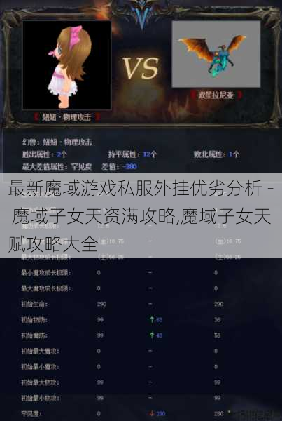 最新魔域游戏私服外挂优劣分析 - 魔域子女天资满攻略,魔域子女天赋攻略大全 第1张