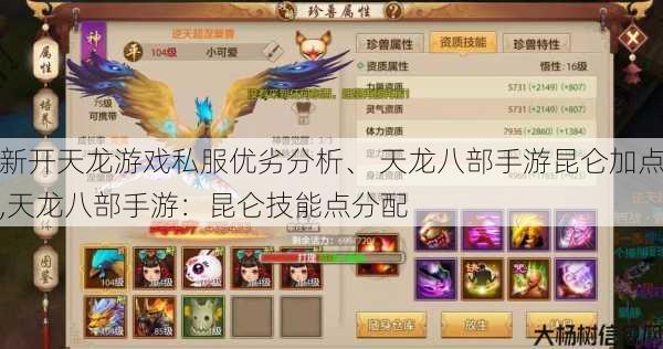 新开天龙游戏私服优劣分析、 天龙八部手游昆仑加点,天龙八部手游：昆仑技能点分配 第1张