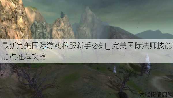 最新完美国际游戏私服新手必知_ 完美国际法师技能加点推荐攻略 第1张