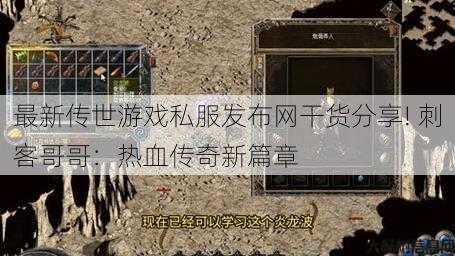 最新传世游戏私服发布网干货分享! 刺客哥哥：热血传奇新篇章 第1张