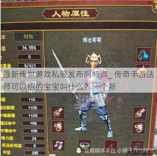 最新传世游戏私服发布网特点_ 传奇手游法师可以招的宝宝叫什么？一个新 第1张