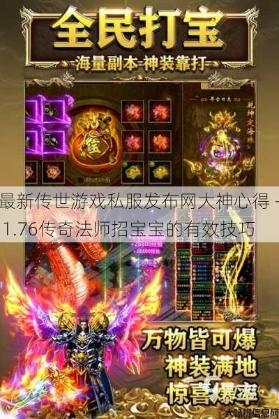 最新传世游戏私服发布网大神心得 - 1.76传奇法师招宝宝的有效技巧 第1张