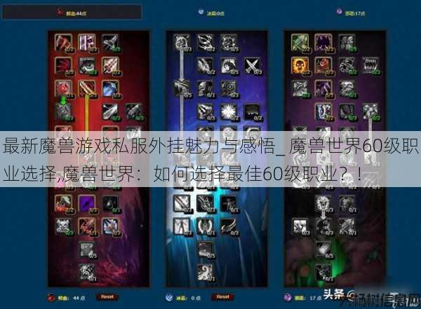 最新魔兽游戏私服外挂魅力与感悟_ 魔兽世界60级职业选择,魔兽世界：如何选择最佳60级职业？! 第1张