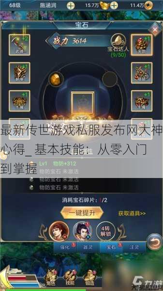 最新传世游戏私服发布网大神心得_ 基本技能：从零入门到掌握 第1张