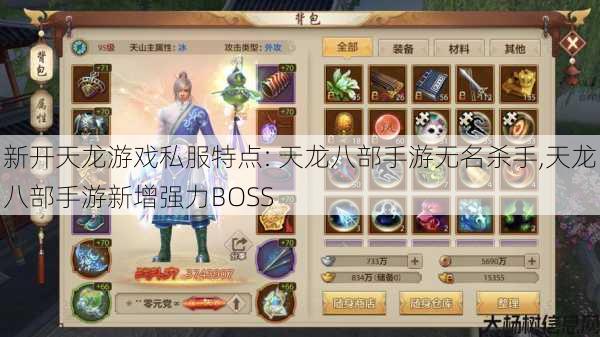 新开天龙游戏私服特点: 天龙八部手游无名杀手,天龙八部手游新增强力BOSS 第1张