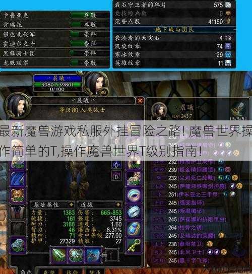 最新魔兽游戏私服外挂冒险之路! 魔兽世界操作简单的T,操作魔兽世界T级别指南! 第1张