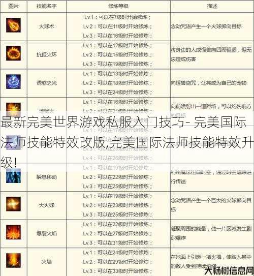 最新完美世界游戏私服入门技巧- 完美国际法师技能特效改版,完美国际法师技能特效升级! 第1张 最新完美世界游戏私服入门技巧- 完美国际法师技能特效改版,完美国际法师技能特效升级! 第1张