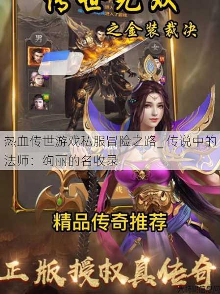 热血传世游戏私服冒险之路_ 传说中的法师：绚丽的名收录 第1张